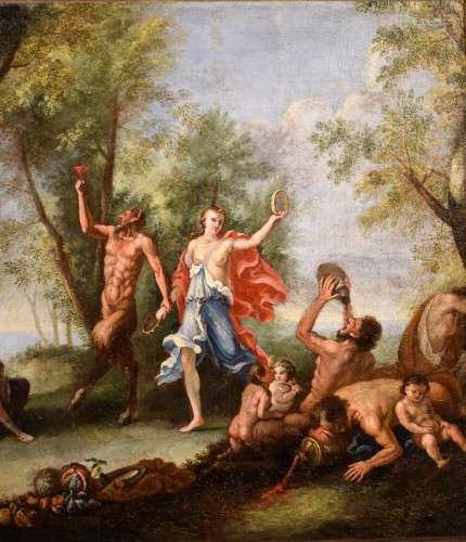 Bacchanale avec offrandes à Pan - Atelier de Filippo Lauri (1623-1694) - Romano Ischia